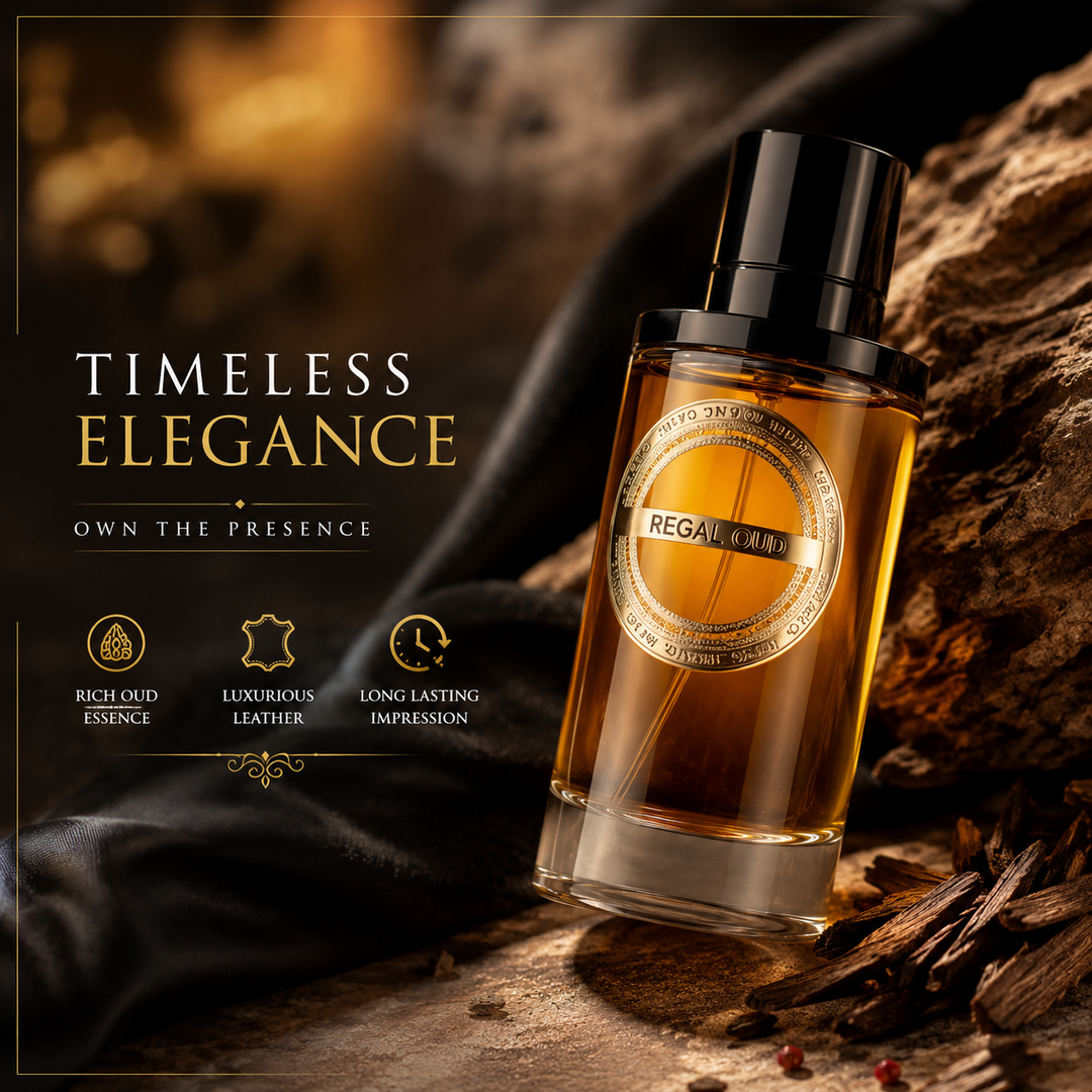 Regal Oud Gold Unisex EDP 100ml – Long-Lasting Luxury Oud & Leather Perfume